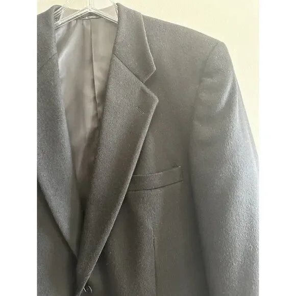 Bernhard Altmann Courture 100% Cashmere Blazer Jacket Black Size 46L Vintage